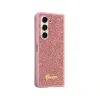 Husa Guess PC/TPU Glitter Flakes Metal Logo pentru Samsung Galaxy Z Fold 5 Pink