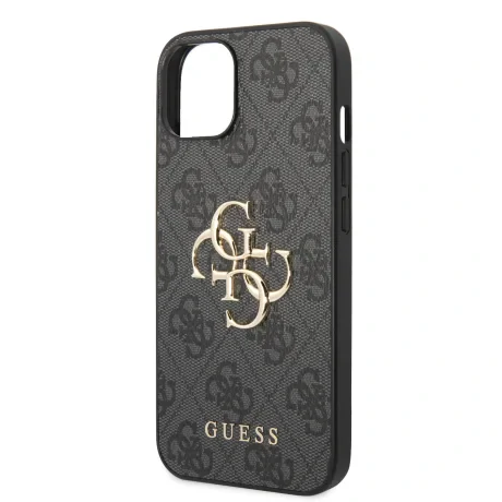 Husa Guess PU 4G Metal Logo pentru iPhone 15 Grey