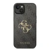 Husa Guess PU 4G Metal Logo pentru iPhone 15 Grey