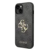 Husa Guess PU 4G Metal Logo pentru iPhone 15 Grey