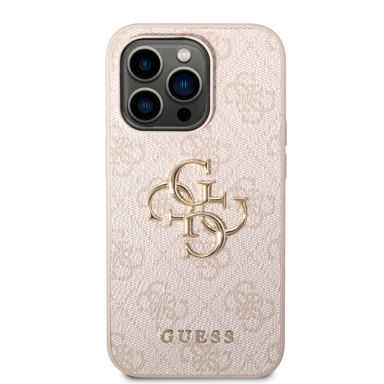 Husa Guess PU 4G Metal Logo pentru iPhone 15 Pro Pink thumb