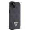 Husa Guess PU 4G Strass Triangle Metal Logo pentru iPhone 15 Black