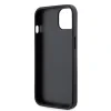 Husa Guess PU 4G Strass Triangle Metal Logo pentru iPhone 15 Plus Black