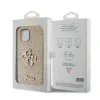 Husa Guess PU Fixed Glitter 4G Metal Logo pentru iPhone 15 Auriu