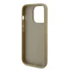 Husa Guess PU Fixed Glitter 4G Metal Logo pentru iPhone 15 Pro Auriu