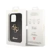Husa Guess PU Fixed Glitter 4G Metal Logo pentru iPhone 15 Pro Max Negru