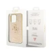 Husa Guess PU Fixed Glitter 4G Metal Logo pentru iPhone 15 Pro Max Auriu