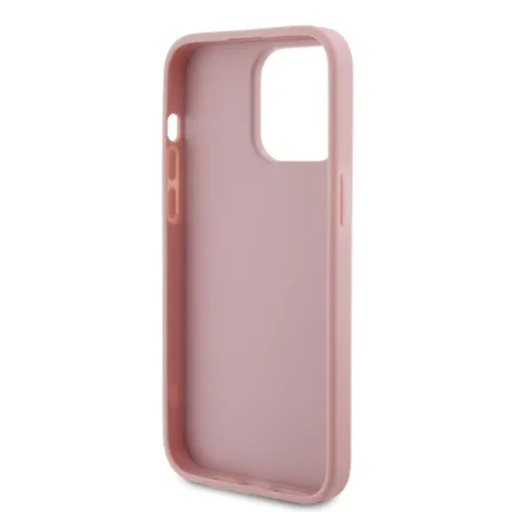 Husa Guess PU Fixed Glitter 4G Metal Logo pentru iPhone 15 Pro Max Pink