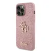 Husa Guess PU Fixed Glitter 4G Metal Logo pentru iPhone 15 Pro Max Pink