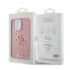 Husa Guess PU Fixed Glitter 4G Metal Logo pentru iPhone 15 Pro Max Pink
