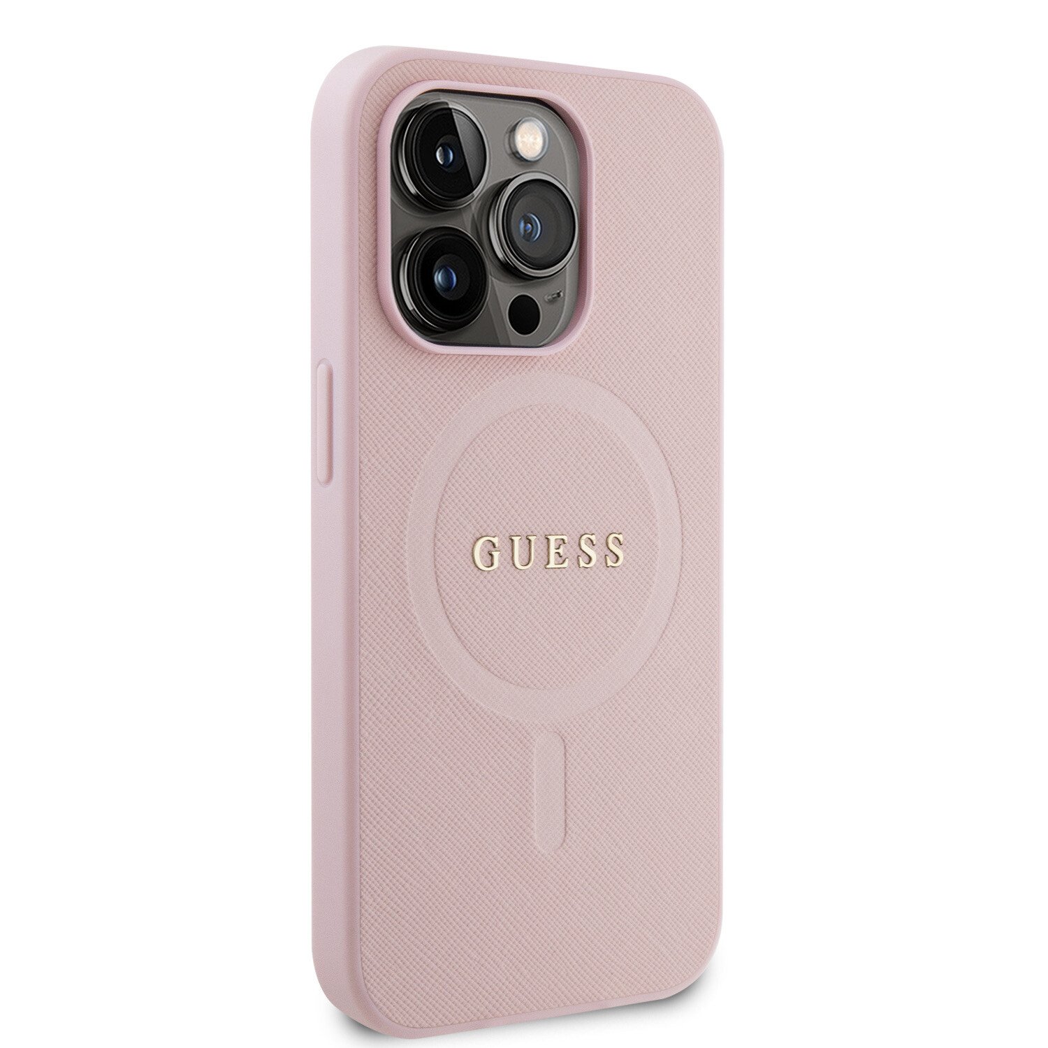 Husa Guess PU Saffiano MagSafe Zadni pentriPhone 15 Pro Pink thumb