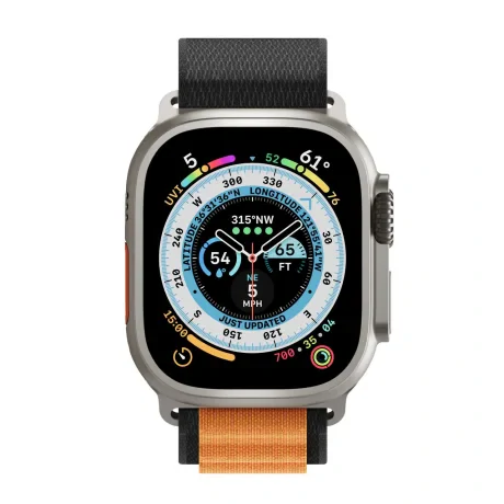 Curea de Ceas Next One Adventure Loop pentru Apple Watch 45/49MM Negru/Portocaliu