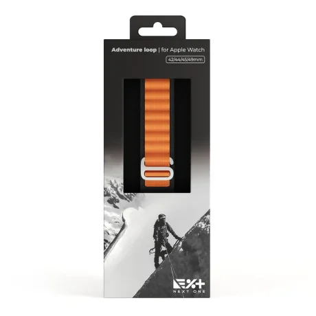 Curea de Ceas Next One Adventure Loop pentru Apple Watch 45/49MM Negru/Portocaliu