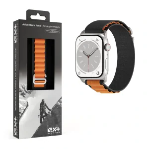Curea de Ceas Next One Adventure Loop pentru Apple Watch 45/49MM Negru/Portocaliu