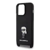 Husa Karl Lagerfeld Saffiano Crossbody Metal Ikonik pentru iPhone 15 Pro Max Black