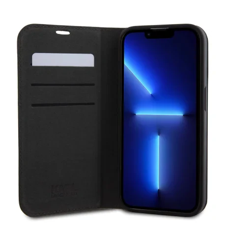 Husa Karl Lagerfeld PU Saffiano Karl and Choupette NFT Book pentru iPhone 15 Pro Black
