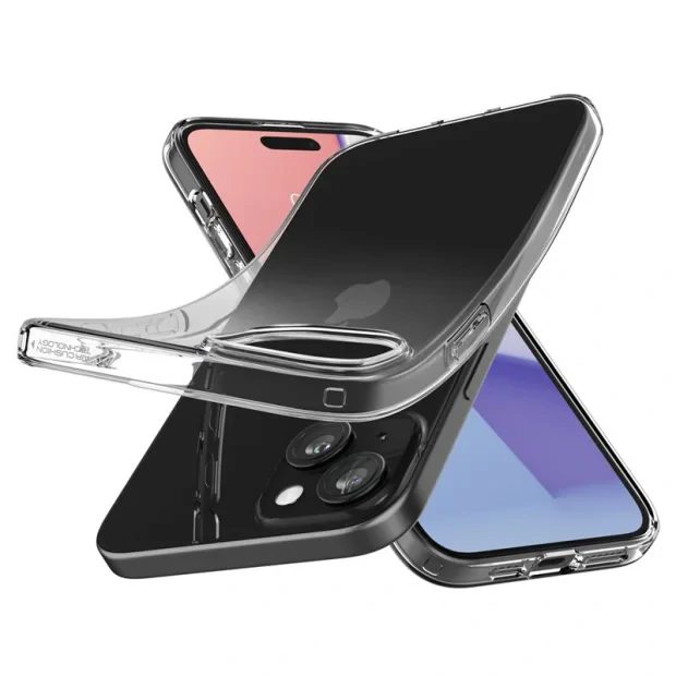 Husa Spigen Liquid Crystal pentru iPhone 15 Plus, Crystal Clear