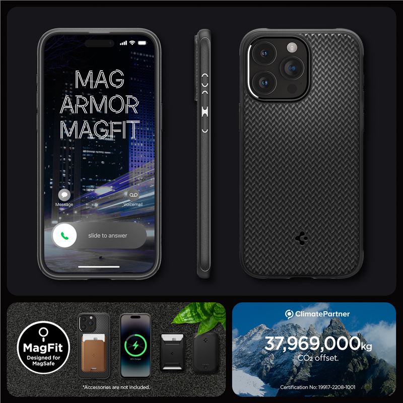 Husa Spigen Mag Armor MagSafe pentru iPhone 15 Pro Max, Matte Black thumb