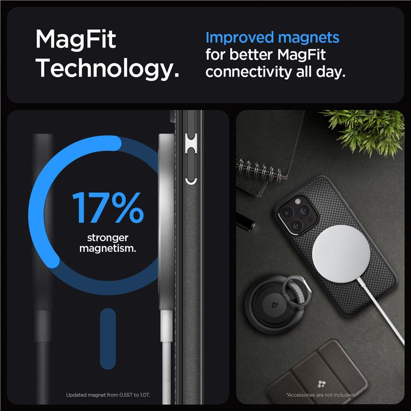 Husa Spigen Mag Armor MagSafe pentru iPhone 15 Pro Max, Matte Black thumb