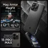 Husa Spigen Mag Armor MagSafe pentru iPhone 15 Pro Max, Matte Black