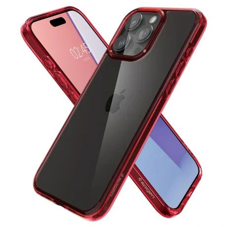 Husa Spigen Ultra Hybrid pentru iPhone 15 Pro Max, Deep Red