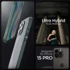 Husa Spigen Ultra Hybrid pentru iPhone 15 Pro, Frost Green