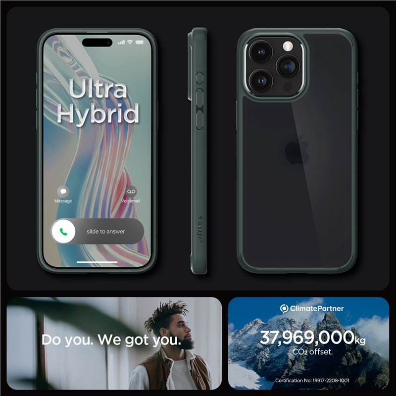 Husa Spigen Ultra Hybrid pentru iPhone 15 Pro, Frost Green thumb