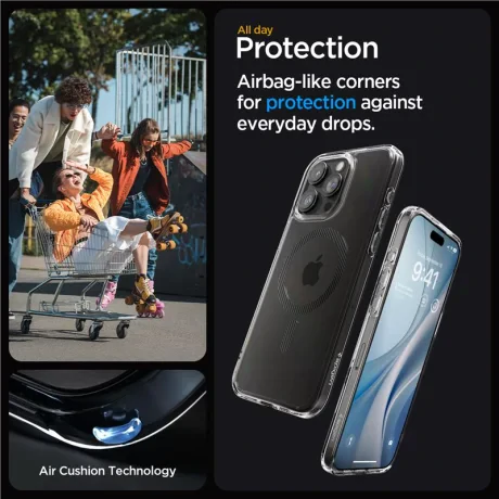 Husa Spigen Ultra Hybrid MagSafe pentru iPhone 15 Pro Max, Carbon Fiber