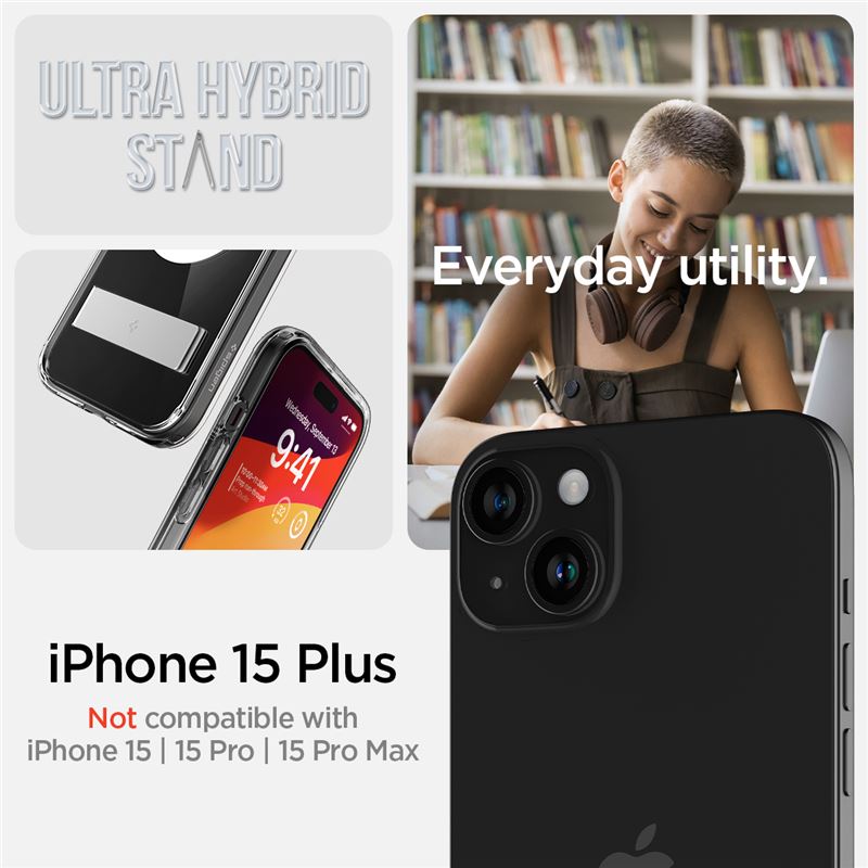 Husa Spigen Ultra Hybrid S MagSafe pentru iPhone 15 Plus, Crystal Clear thumb