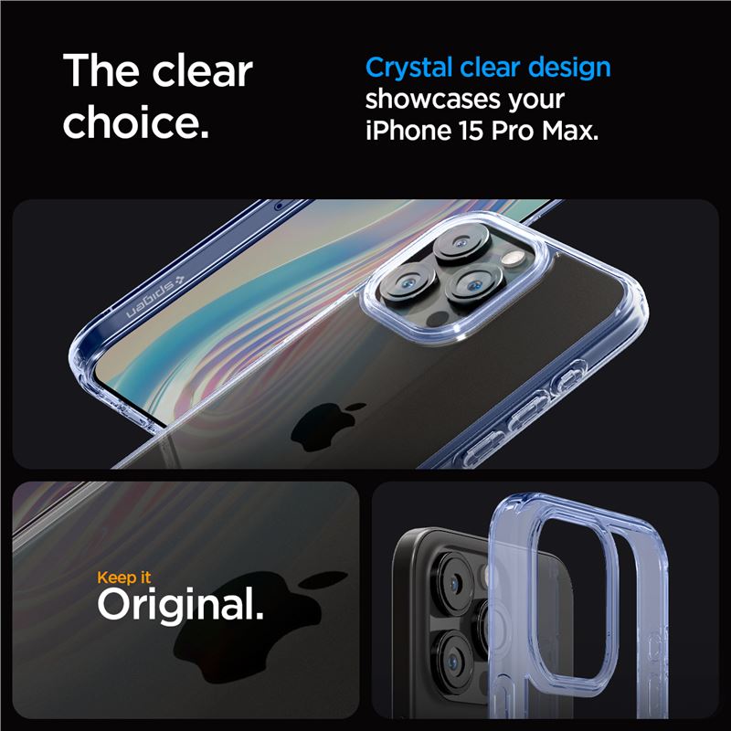 Husa Spigen Ultra Hybrid pentru iPhone 15 Pro Max, Sky Crystal thumb