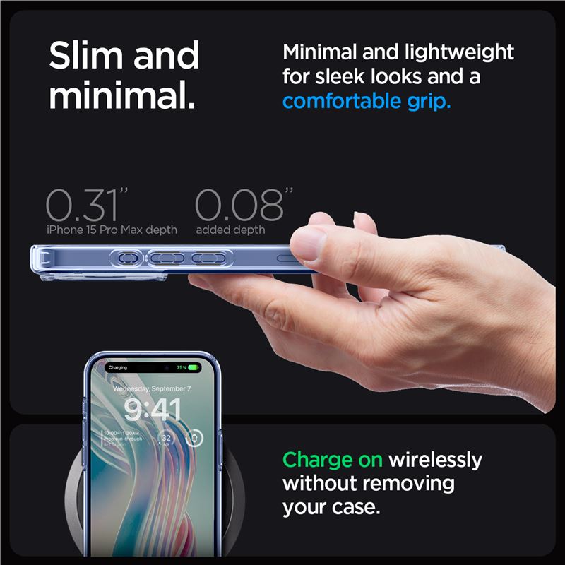 Husa Spigen Ultra Hybrid pentru iPhone 15 Pro Max, Sky Crystal thumb