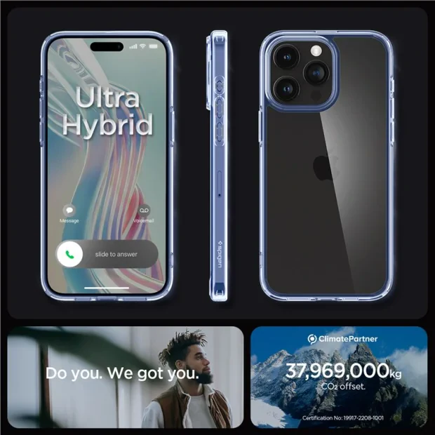 Husa Spigen Ultra Hybrid pentru iPhone 15 Pro Max, Sky Crystal