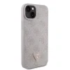 Husa Guess PU 4G Strass Triangle Metal Logo pentru iPhone 15 Plus Pink