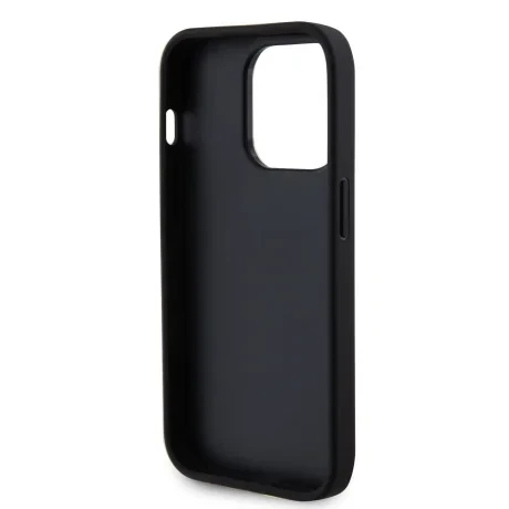 Husa Guess PU Perforated 4G Glitter Metal Logo pentru iPhone 14 Pro Max Black