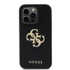 Husa Guess PU Perforated 4G Glitter Metal Logo pentru iPhone 14 Pro Max Black