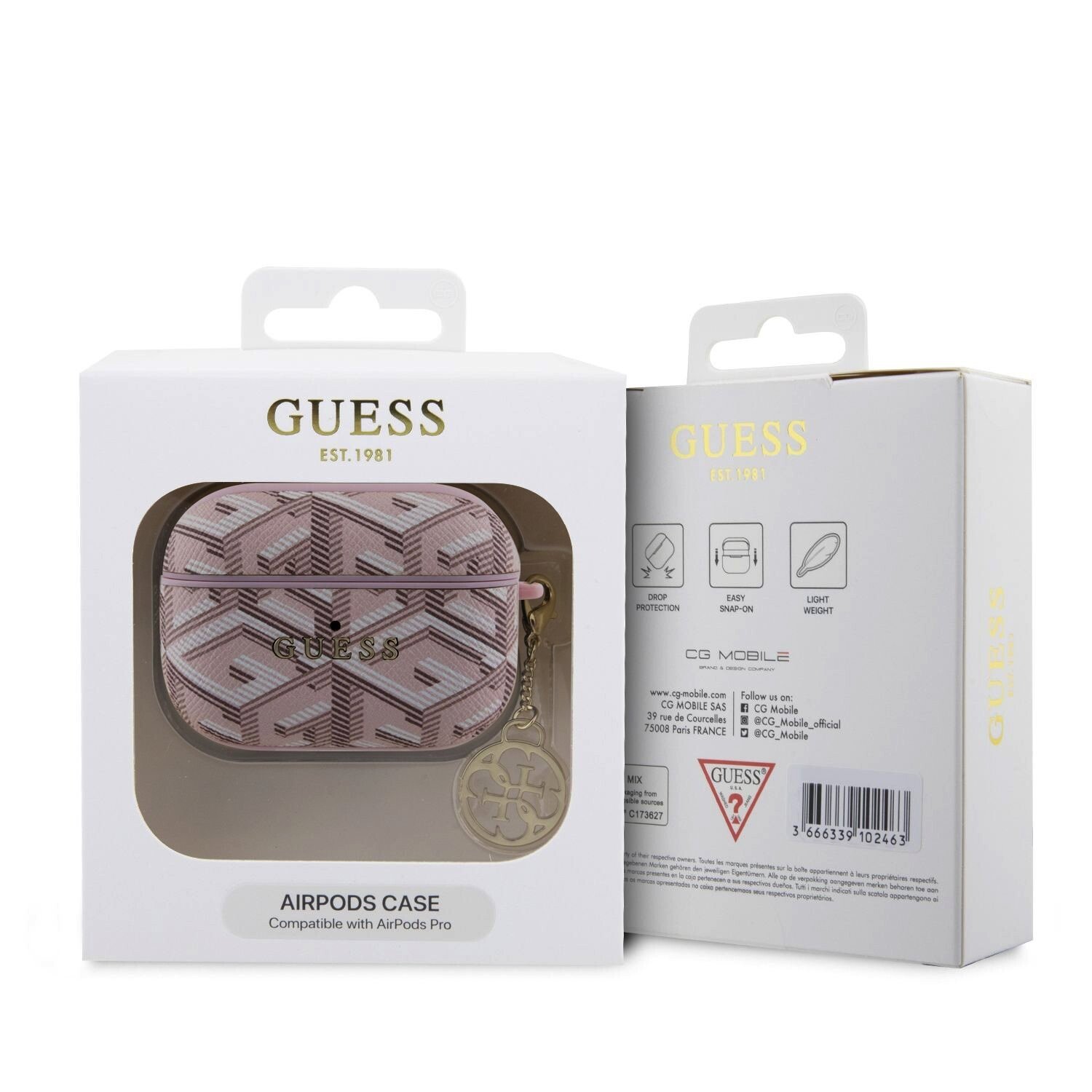 Husa Guess G Cube Charm pentru AirPods Pro Pink thumb