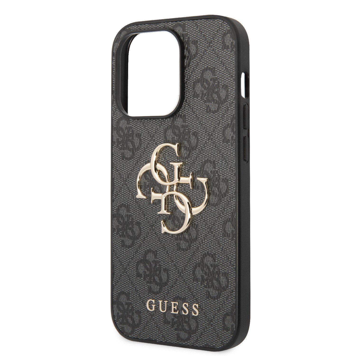 Husa Guess PU 4G Metal Logo pentru iPhone 15 Pro Max Grey thumb