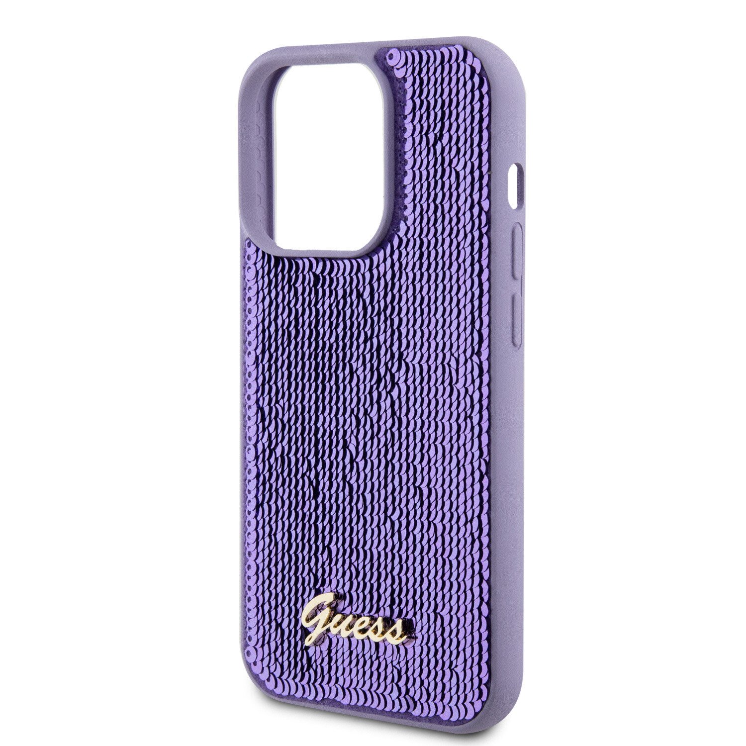 Husa Guess Sequin Script Logo Kryt pentru iPhone 15 Pro Max Purple thumb