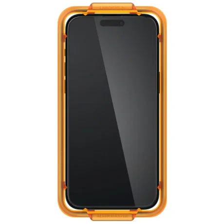 Folie sticla Spigen Glass tR AlignMaster 2 Pack FC pentru iPhone 15 Plus, Black
