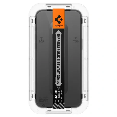 Folie sticla Spigen Glass tR EZ Fit 2 Pack, FC pentru iPhone 15 Black