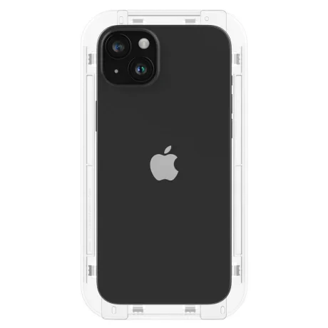 Folie sticla Spigen Glass tR EZ Fit 2 Pack, FC pentru iPhone 15 Black