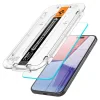Folie sticla Spigen Glass tR EZ Fit 2 Pack pentru iPhone 15, Transparent