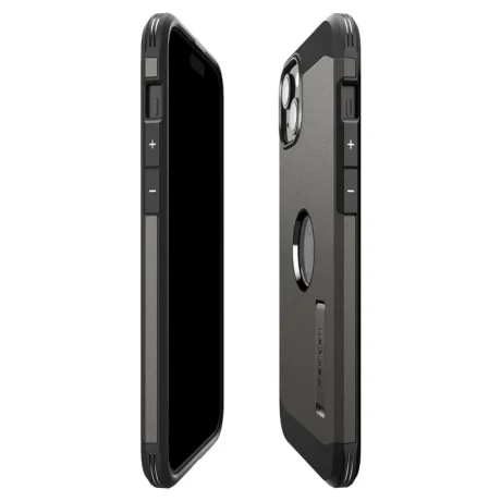 Husa Spigen Tough Armor MagSafe pentru iPhone 15, Gunmetal