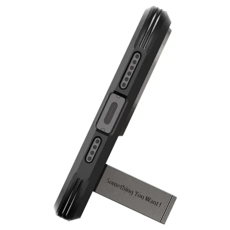 Husa Spigen Tough Armor MagSafe pentru iPhone 15 Pro Max, Gunmetal