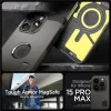 Husa Spigen Tough Armor MagSafe pentru iPhone 15 Pro Max, Gunmetal