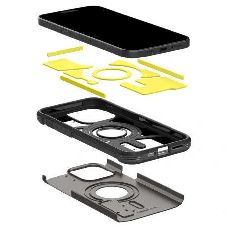 Husa Spigen Tough Armor MagSafe pentru iPhone 15 Pro Max, Gunmetal