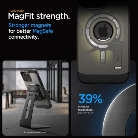 Husa Spigen Tough Armor MagSafe pentru iPhone 15 Pro Max, Gunmetal