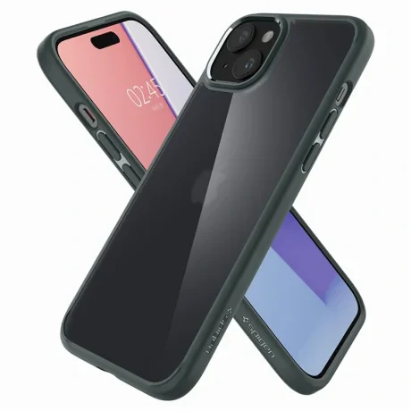 Husa Spigen Ultra Hybrid pentru iPhone 15, Frost Green