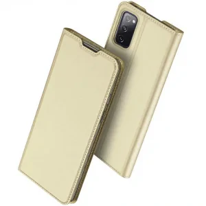 Husa Book Dux Ducis Skin Pro pentru Samsung Galaxy S20 FE Bulk Auriu