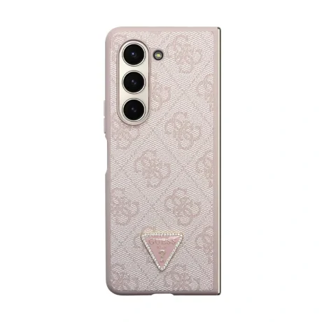 Husa Guess 4G PU Leather Triangle pentru Samsung Galaxy Z Fold 5 Pink